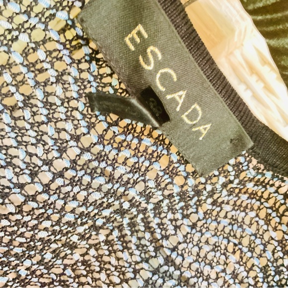 Escada Navy Blue Knit Button Front Cardigan- Size 38/M - Picture 4 of 10